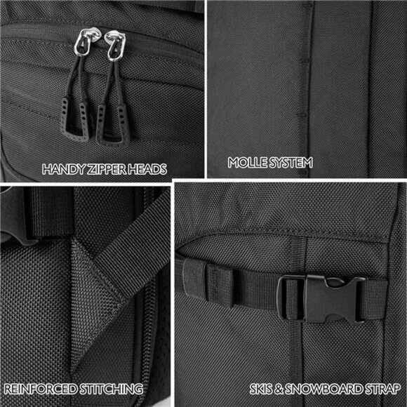 Ski Boot Bag Backpack for Helmet 50L/70L, Goggles, Gloves, Skis - Picture 6 of 7